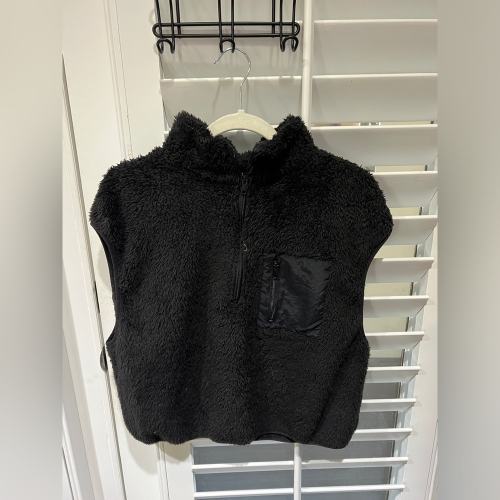 Black Fur Vest